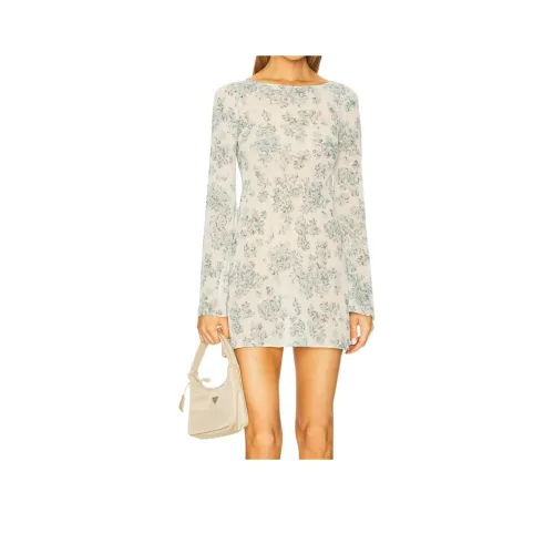 Камень Cold FO Длинный рукав Платье Женское