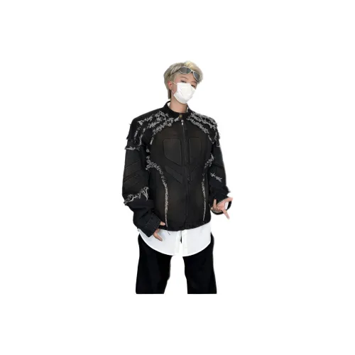 TONYBEAR Плечевые накладки куртка вдохновленная байкером укороченная мужская