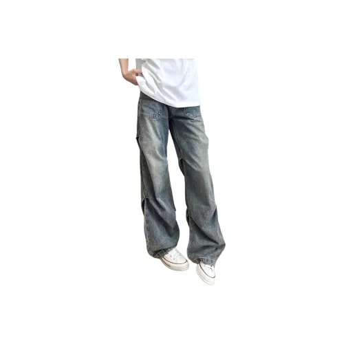 City Hipster Винтажные синие унисекс джинсы