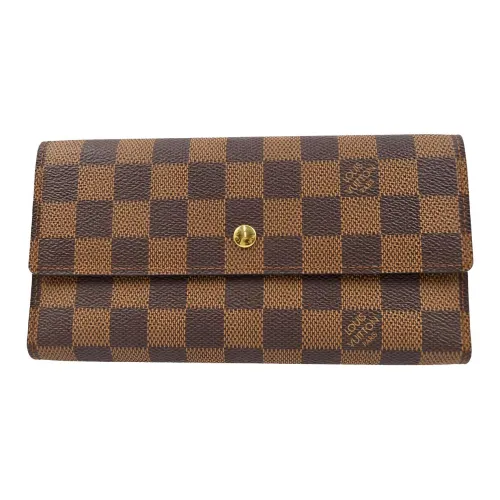 LOUIS VUITTON Damier Холст Кошелек Унисекс Коричневый