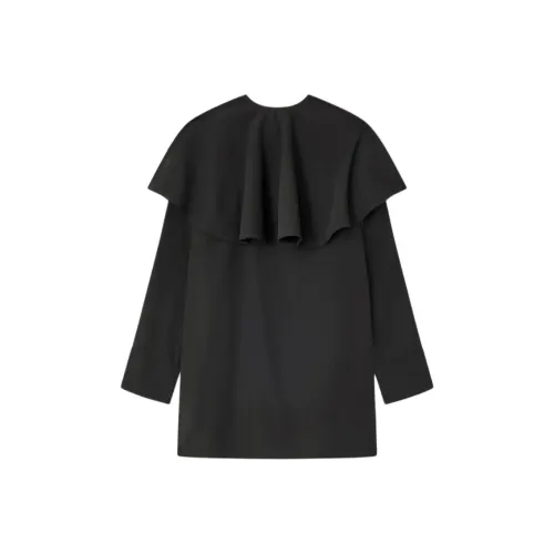 GANNI FW25 Длинное платье с длинными рукавами женское