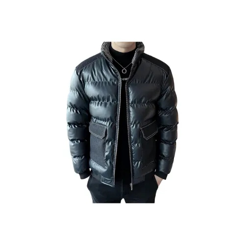 EMINU Черные Мужские Кожаные Куртки