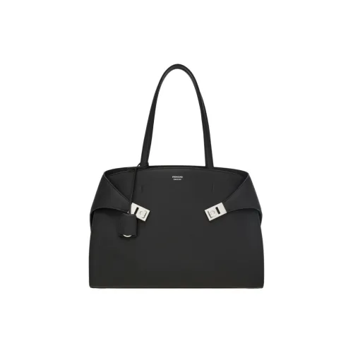 FERRAGAMO Тисненая Телячья Кожа Сумка через плечо Сумка Мужская Черная