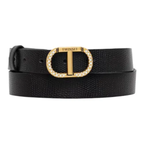 TWINSET Milano Ремни из коровьей кожи Женские Черные 2,5 см