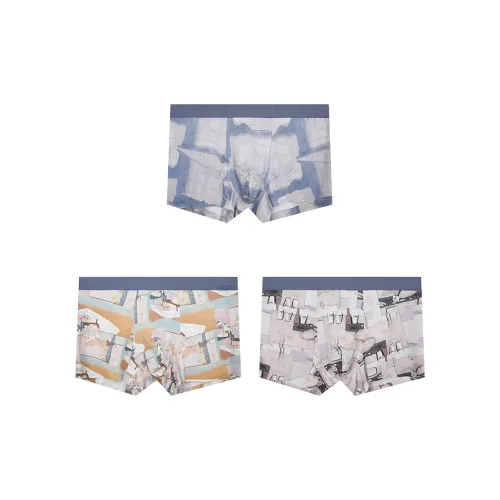 Devanro Window OF Impression + Моне'S Afternoon + Morandi Men's Boxer Briefs