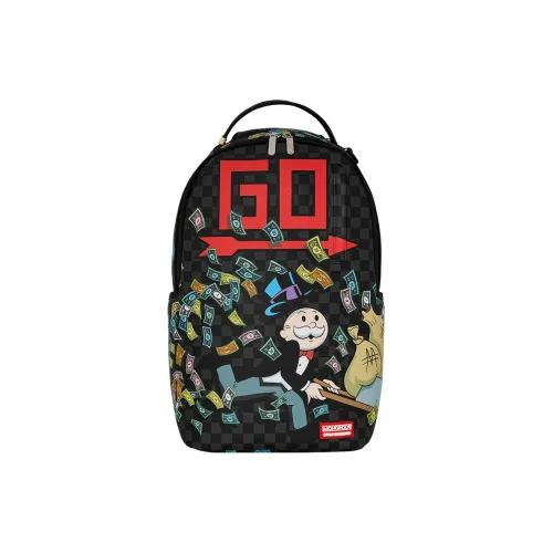 SPRAYGROUND Монополия Коллаборация Рюкзак из искусственной кожи стандартный унисекс черный