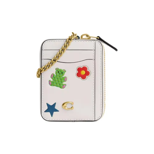 COACH Essential Телячья кожа Держатель для карт Мини Женский Белый