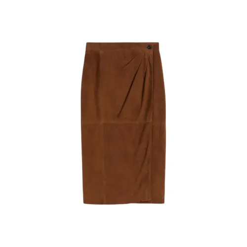 'S MAX MARA Кожа Длинная Юбка Женская