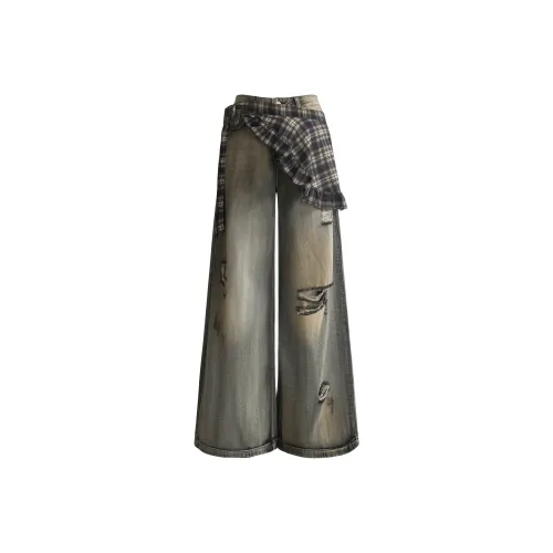 UNIFREE Серый Женские Джинсы