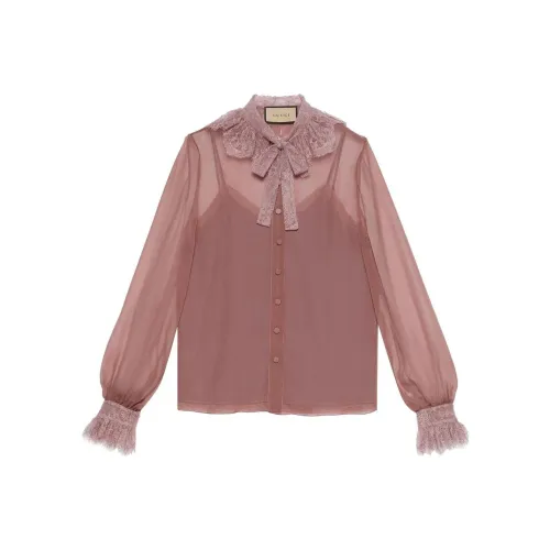 GUCCI Женские рубашки красно-бурого цвета