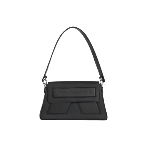 KARL LAGERFELD IKON Коровья кожа Сумка на плечо Женская Черная