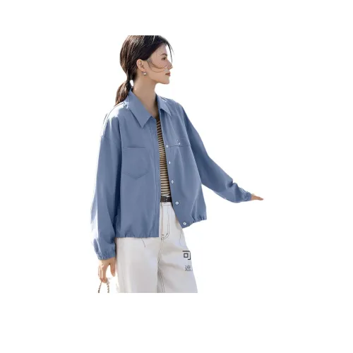 XWI Синий Женский Короткий Пальто