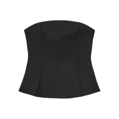 ZARA Черный Женский Топ без бретелек