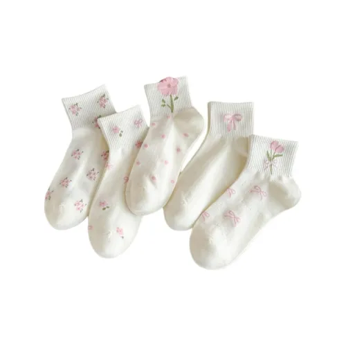 OEING 5 пар белых женских носков