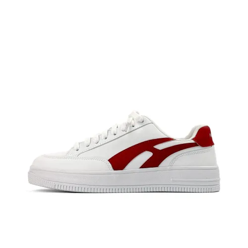 HUANQIU Высота Увеличивающие Устойчивые к Износу Легкие Низкие Кроссовки для Скейтбординга Мужские Белые и Красные