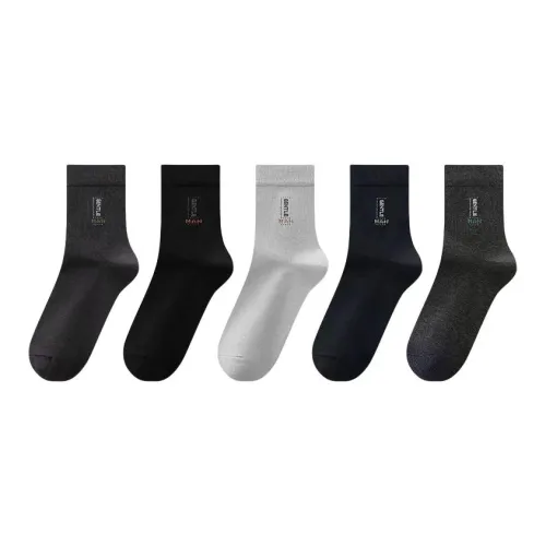 H YXIANG Многоцветные 5 пар Мужские носки MID до икры