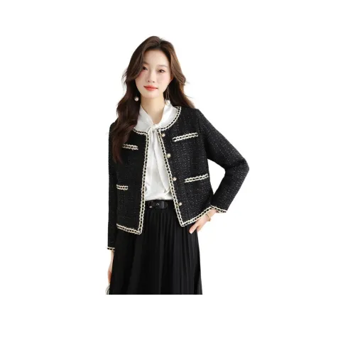 ZUKIZUKI Черное Женское Короткое Пальто