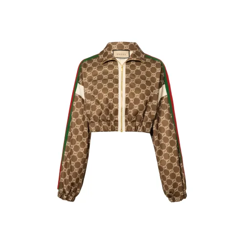 GUCCI Cropped Jacket Women's Khaki GUCCI Укороченная куртка женская хаки