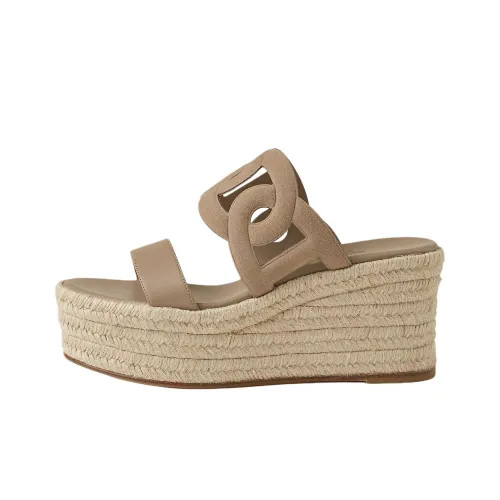 HERMES Слипоны Женские Бежевые