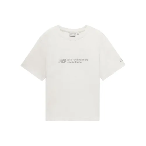 New Balance совместная брендированная стандартная футболка T женская серая