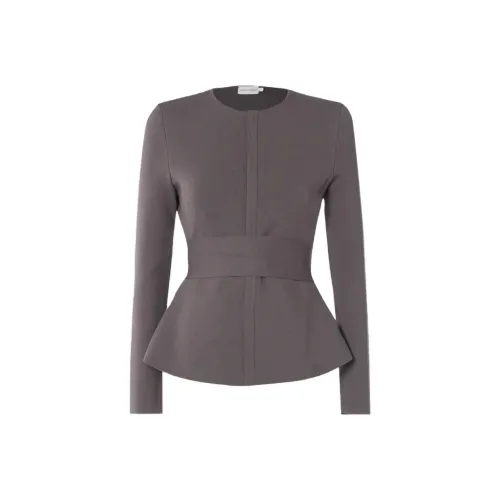 SCANLAN THEODORE Crepe KNIT Изогнутый Подол Куртка Куртки Пальто Женские