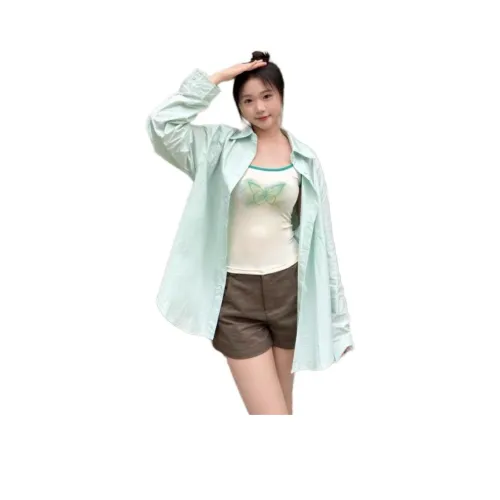 HKPXR Мятно-зеленые женские рубашки