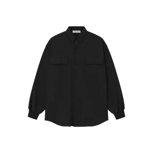 Fear Of God Essentials SS25 Oxford Рубашка Глубокий Черный Рубашка Мужская
