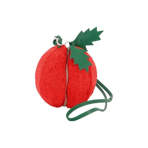 Staud Синтетическое волокно Сумка через плечо Женская Красная