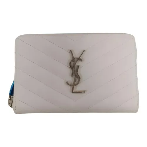 SAINT LAURENT Кожа Кошелек Женский Белый