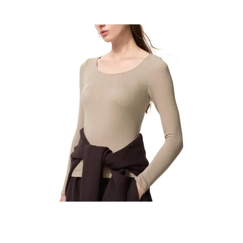 UNIQLO Темно-бежевые женские T-рубашки