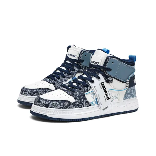 TEXWOOD Chinese Style Blue and White Porcelain Collection Кроссовки для скейтбординга High Топ Мужские