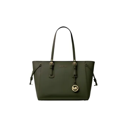 MICHAEL KORS Voyager Кожа Сумка сома Сумка через плечо Средний размер Женская Мшисто-зеленый