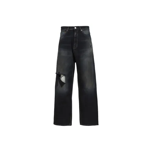 Vetements Темно-синие мужские джинсы