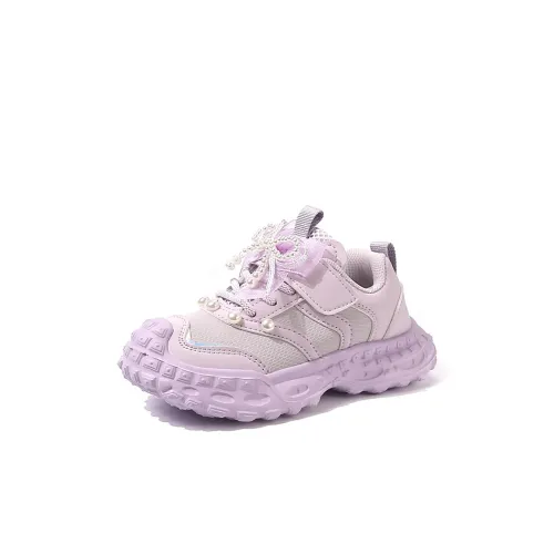 Wooden Rabbit Дышащая сетка Принцесса Толстая подошва Легкий противоскользящий Детский беговой кроссовок