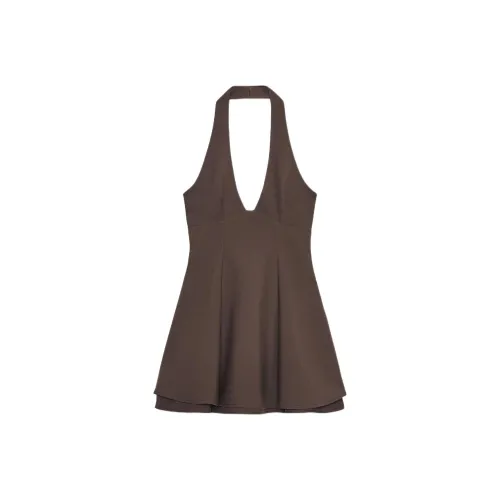 ZARA Коричневые Женские Платья без Рукавов