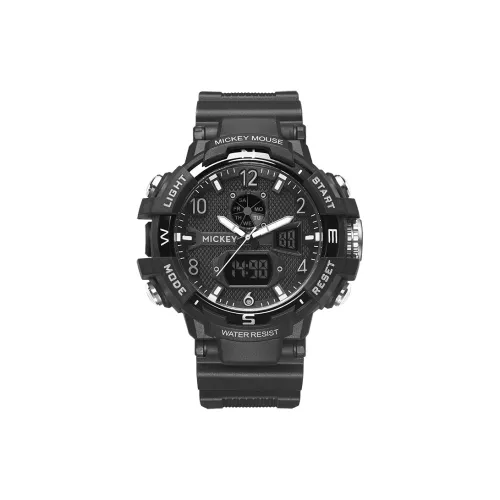 Disney Classic Sports Series Электронный Механизм Резиновый Ремешок Часы Унисекс Черный Циферблат