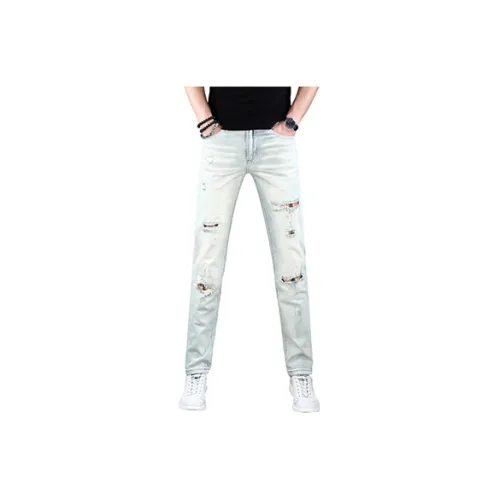 OGQG Light Blue Men's Jeans OGQG Светло-голубые мужские джинсы