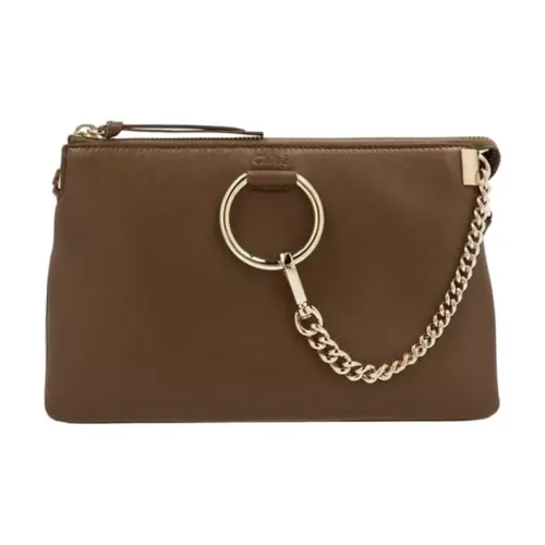 Chloe Chloé сумки Коровья кожа Клатч Женские Коричневый