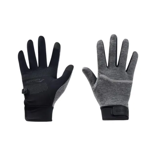 Saucony Полиэстер Спортивные Перчатки Унисекс Глубокий Черный