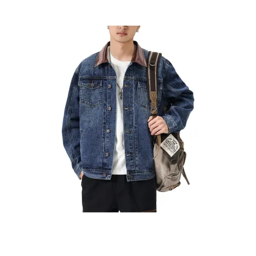 ZENGZHI Denim Jacket Straight Fit Unisex ZENGZHI Деним Куртка Прямой крой Унисекс