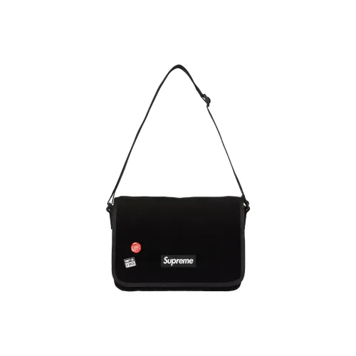 Supreme Нейлоновая Сумка через плечо Маленькая Унисекс Черная