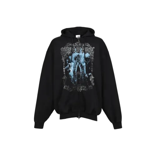 Vetements Выстиранный Черный Мужские Толстовки