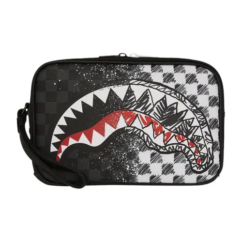 SPRAYGROUND Eco Кожа Путешествие Сумка для хранения Унисекс Черный Белый