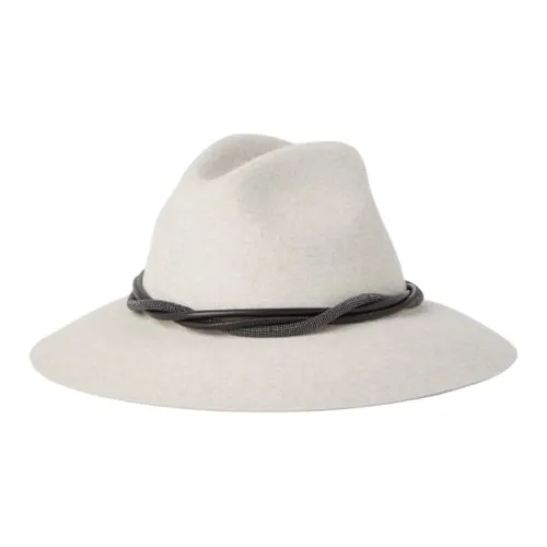 BRUNELLO CUCINELLI Felt Hats Caps Women's Light Gray BRUNELLO CUCINELLI Шапки и кепки из фетра женские светло-серый