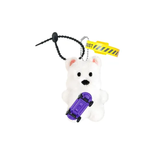 AIZIYUO Супер милый Котенок с наушниками And Скейтборд Белый щенок Плюшевый Брелок 7 см Высота