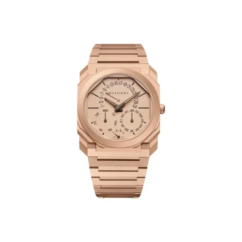 BVLGARI OCTO Watch Автоматический Механический Механизм 18K Розовое Золото Ремешок 40 мм Розовое Золото Циферблат Унисекс