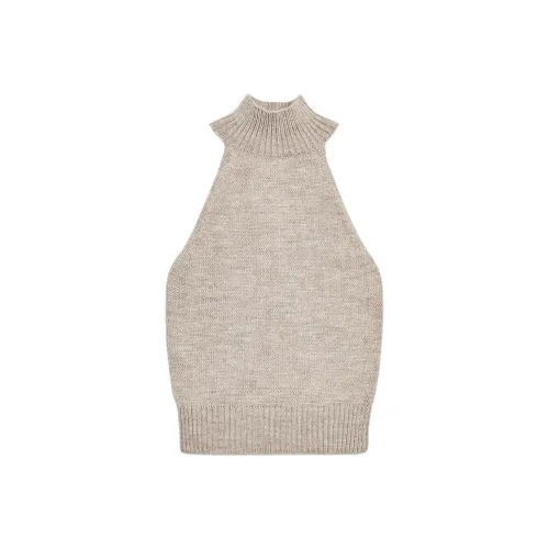 ZARA Коричневый Темно-Серый Коричневый Женские Майки