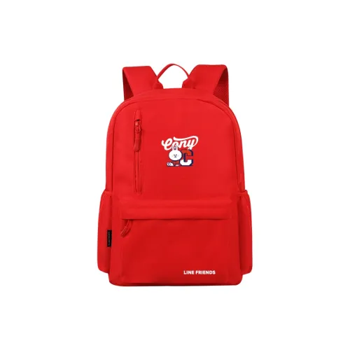 LINE FRIENDS Полиэстер Рюкзак Стандартный Унисекс Красный
