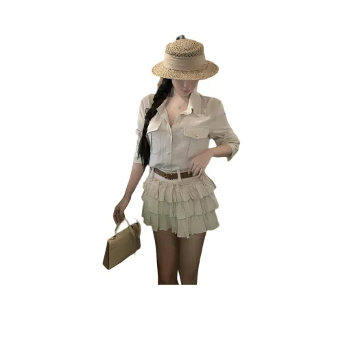 ORANDOR WEAR Бежевый Женские Комплекты с Юбкой