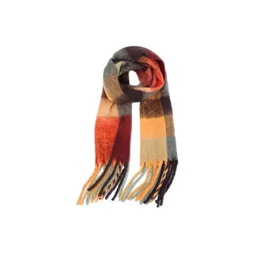 VIVIWELL Искусственный кашемир Вязаные шарфы Colorful Красная клетка Женские
